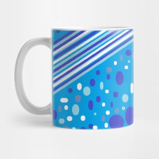 Abstract Blue & White Mug, Mask, Pin Mug